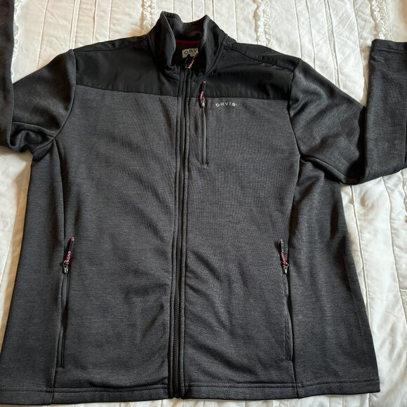 Orvis Mens Bonded Mesh Full Zip Black/Gray XL - Picture 1 of 8